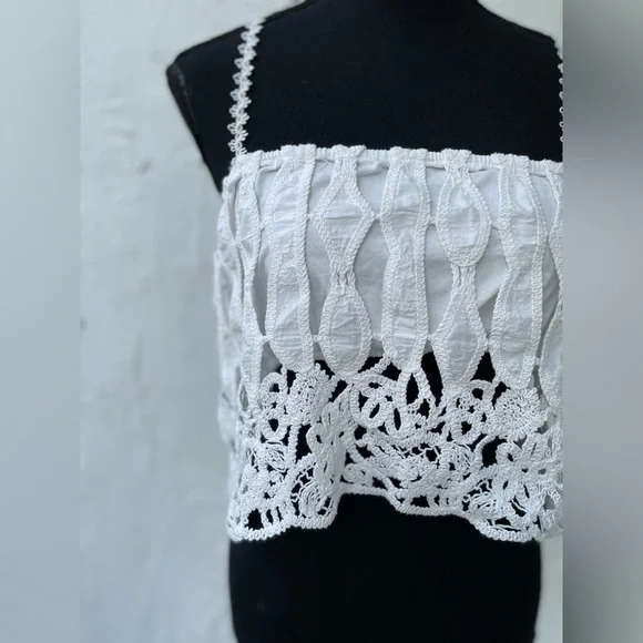Zara crochet Crop Tank - size medium - Picture 3 of 7